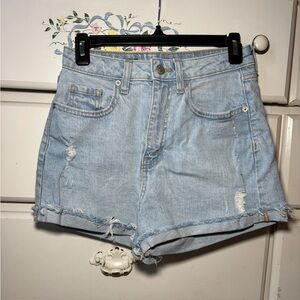 Wild Fable Blue Jean Shorts Distressed High-Waisted
